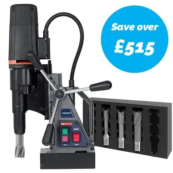 S50 Dual Speed Magnet Drill + TCT Broach Cutter Set
