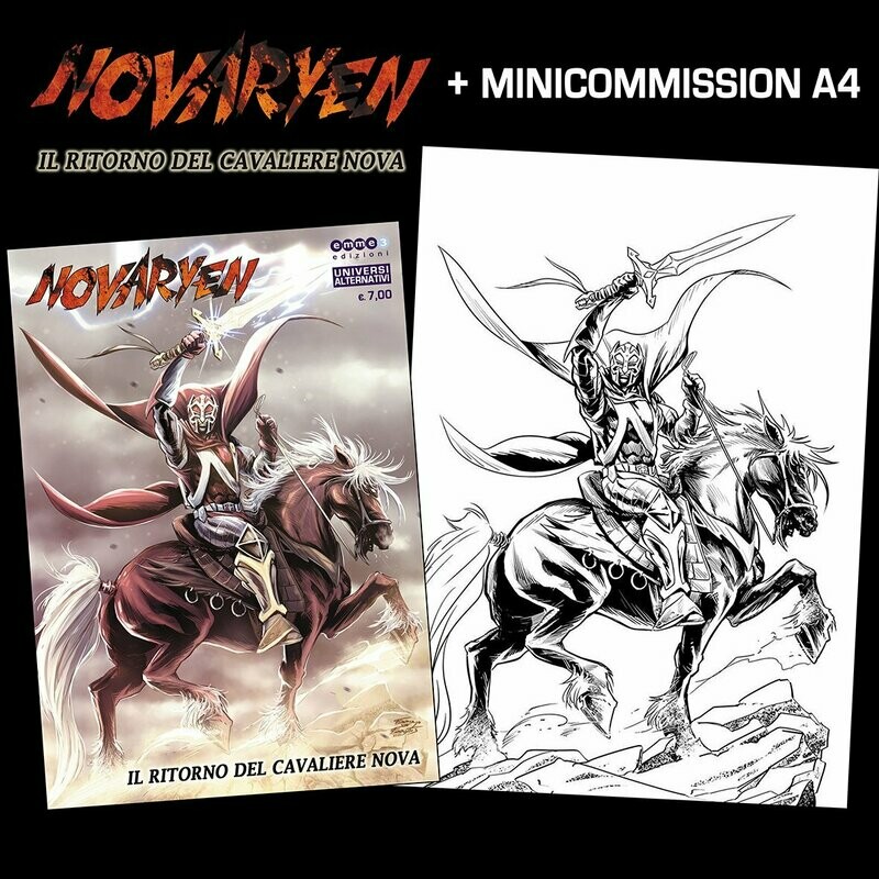 MINICOMMISSION ORIGINALE A4 - "NOVARYEN - IL RITORNO DEL CAVALIERE NOVA"