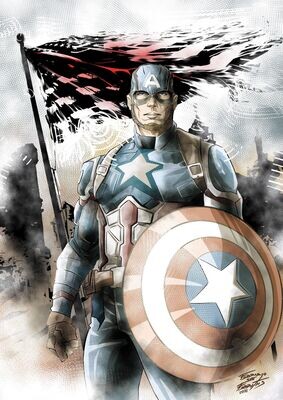 CAPITAN AMERICA - Stampa A3 CAPITAN AMERICA - Stampa A3