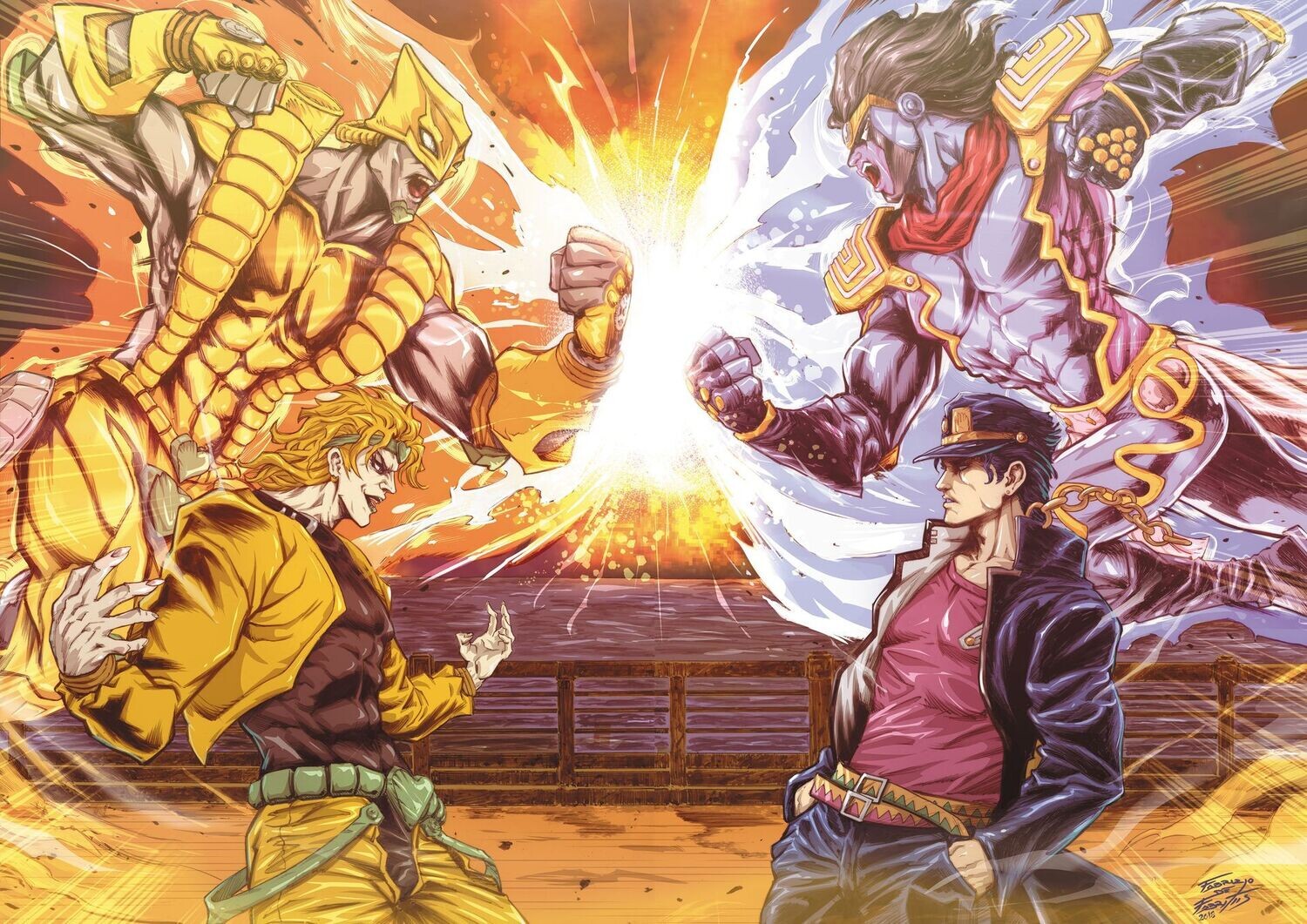 DIO VS JOTARO - Stampa A3