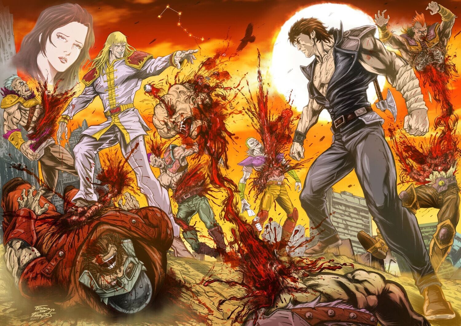 KEN VS SHIN - Stampa A3