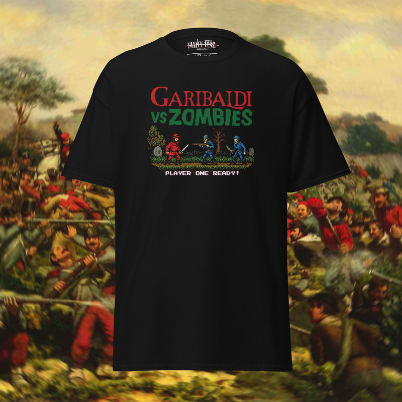 T-SHIRT - GARIBALDI VS ZOMBIES PIXEL (PREORDINE) T-SHIRT - GARIBALDI VS ZOMBIES PIXEL (PREORDINE)