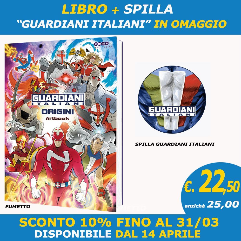 GUARDIANI ITALIANI - ARTBOOK "ORIGINI"+ SPILLA "GUARDIANI ITALIANI"  OMAGGIO