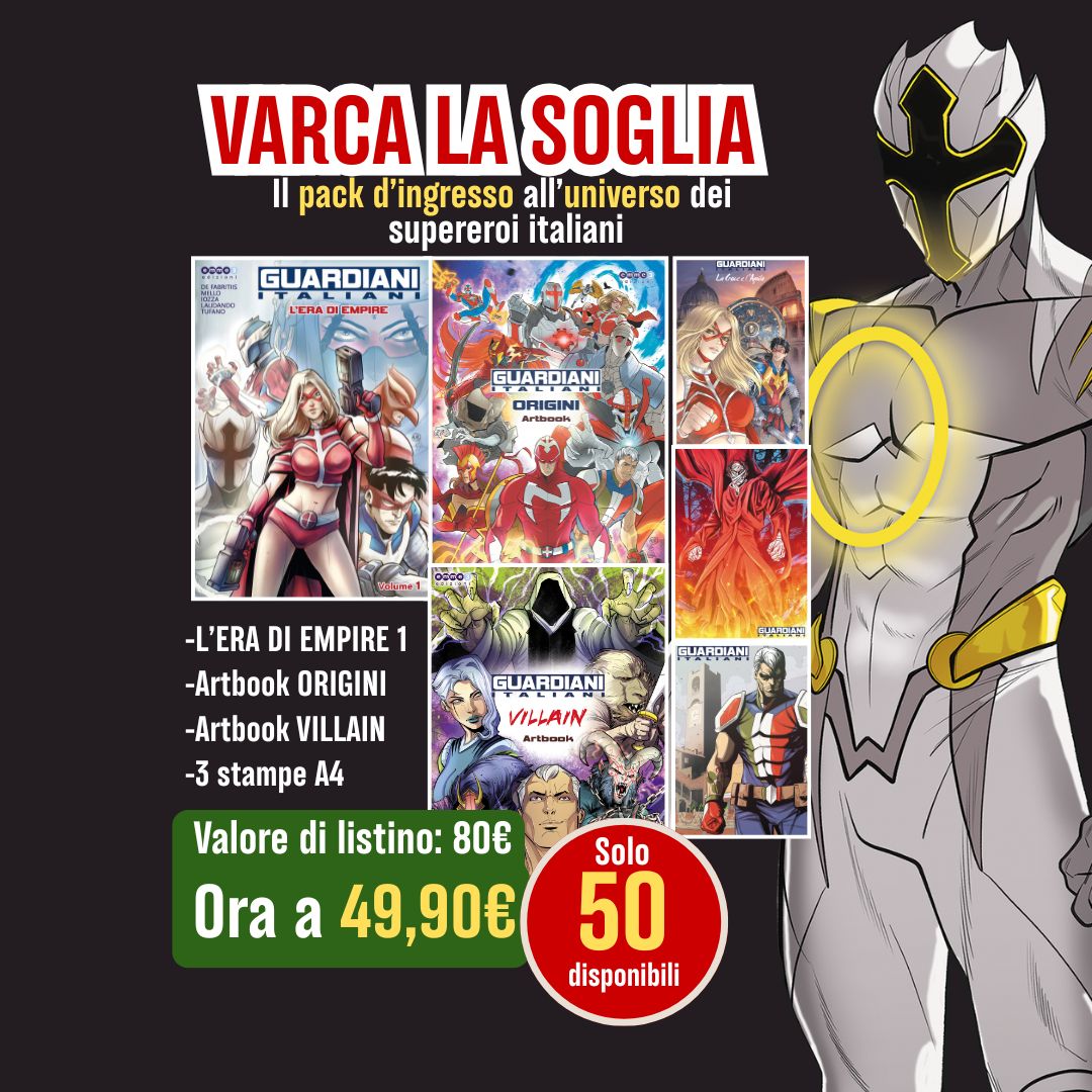 VARCA LA SOGLIA - Il pack per entrare nell’universo dei Guardiani Italiani. VARCA LA SOGLIA - Il pack per entrare nell’universo dei Guardiani Italiani.