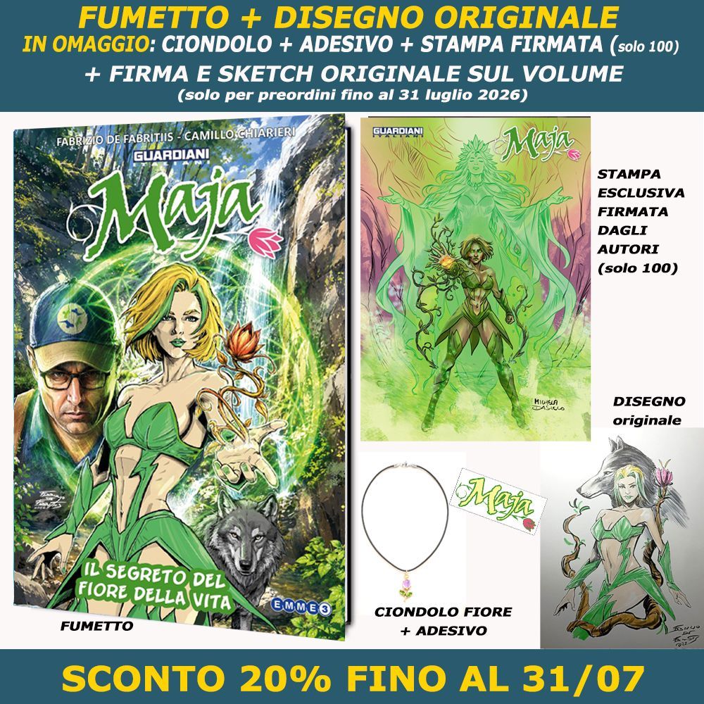 MAJA - IL SEGRETO DEL FIORE DELLA VITA + DISEGNO ORIGINALE (PREORDINE)
