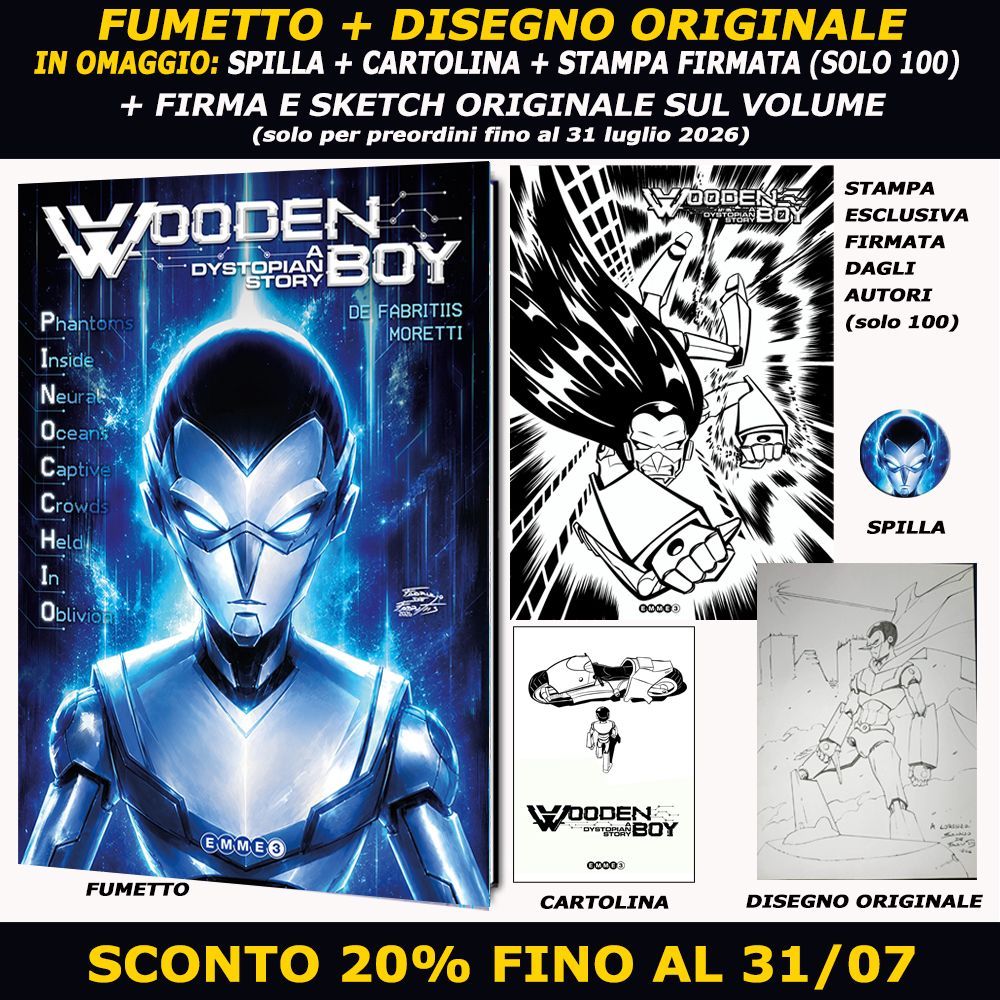 WOODEN BOY - A DYSTOPIAN STORY + DISEGNO ORIGINALE(PREORDINE)