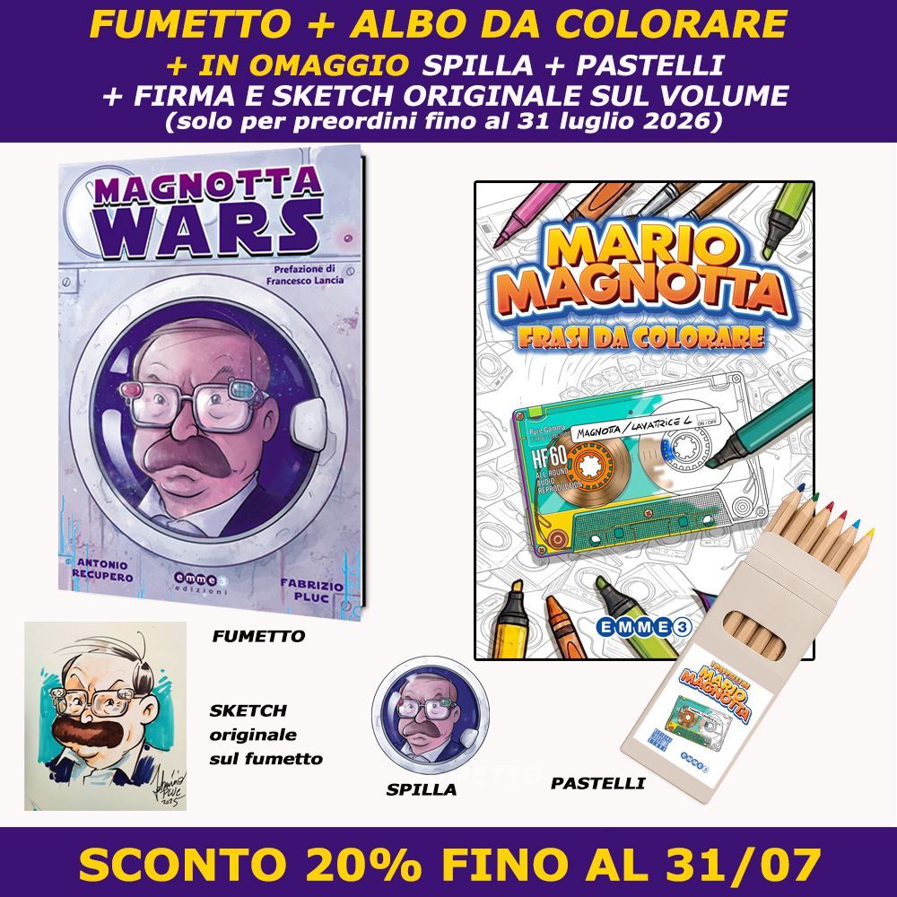 MAGNOTTA WARS + MARIO MAGNOTTA FRASI DA COLORARE (PREORDINE RISTAMPA)