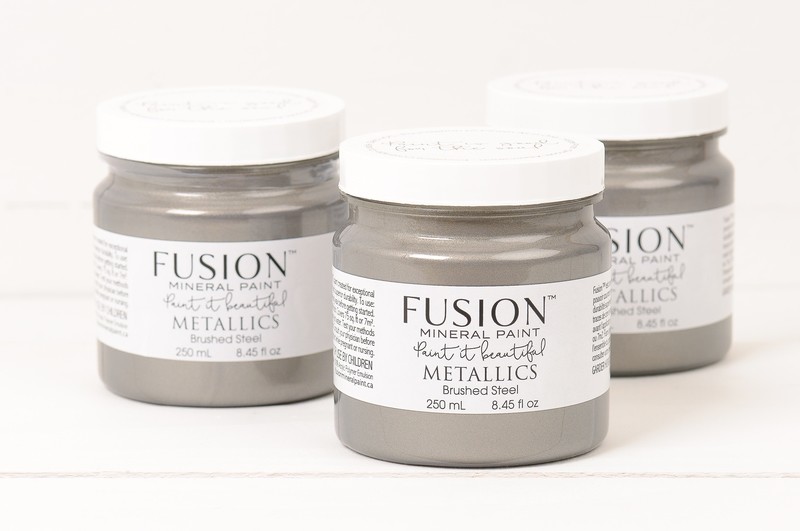 Metallics - Brushed Steel Fusion Mineral Paint 250 mL