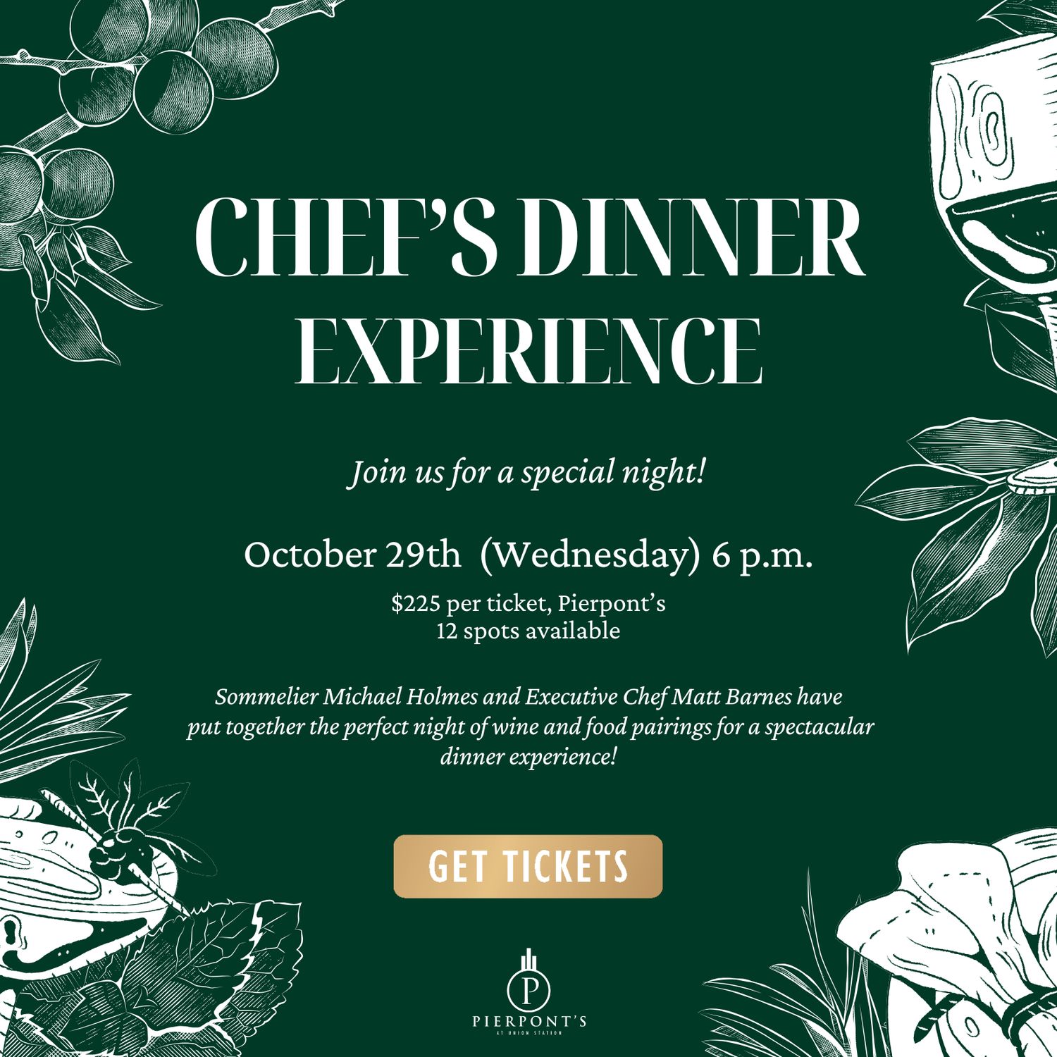 Knights Bridge Chef&#39;s Dinner Experience - 10/29/2025