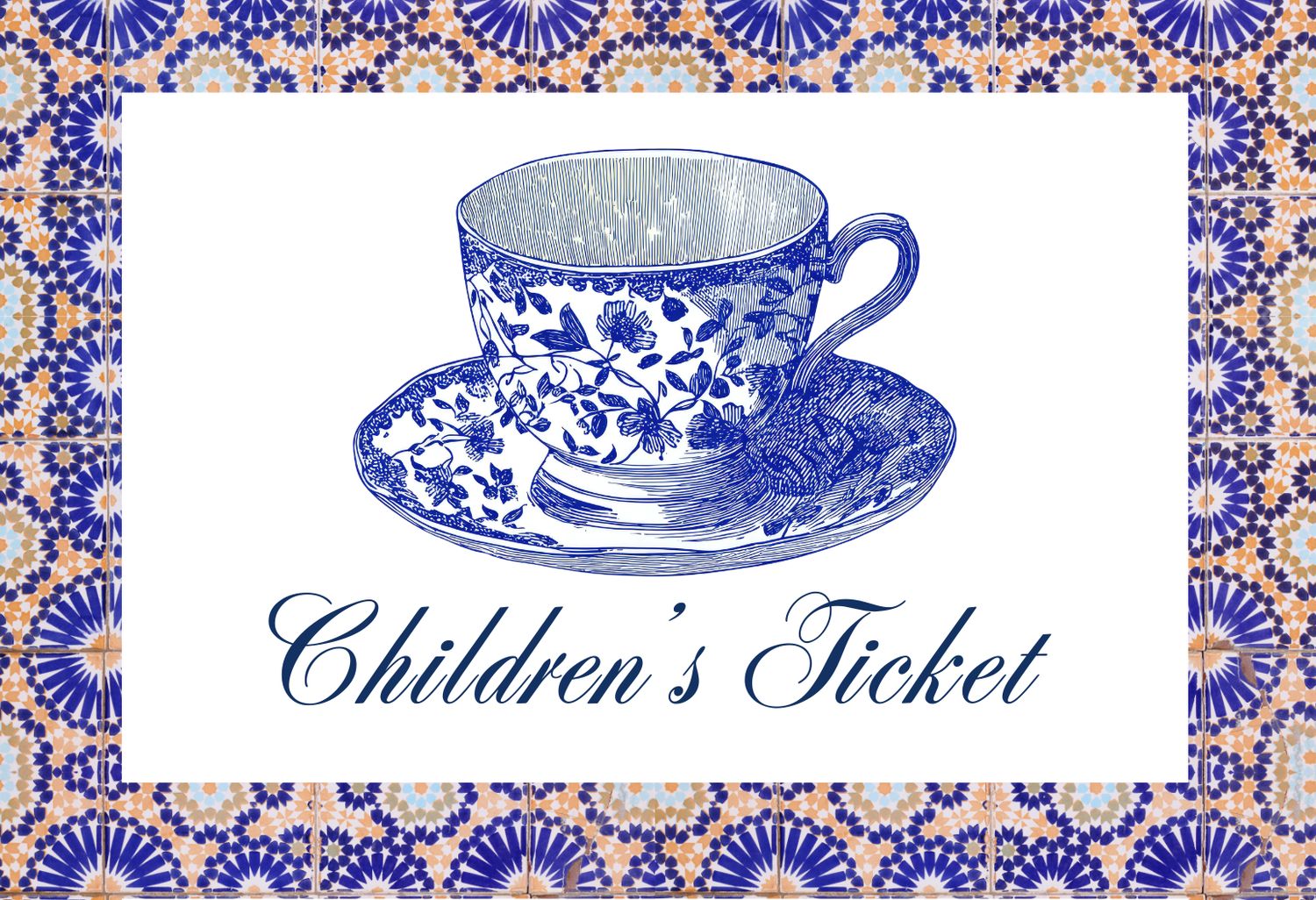 CHILD TICKET:  Moroccan-Inspired Afternoon Tea  - 8/30/2026