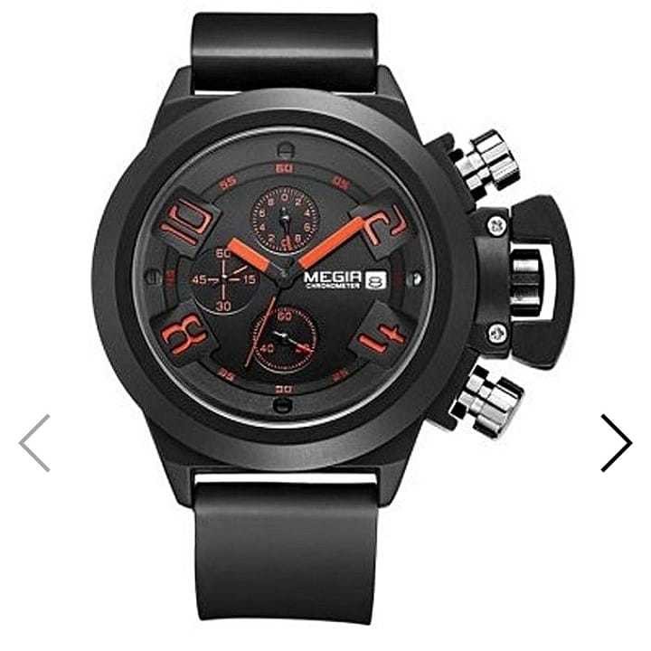 MEGIR megir executive men quartz silicone sports watch.