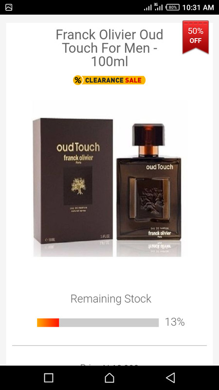 Franck Olivier oud touch for men and woman. 100ml
