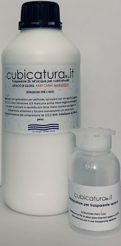 TRASPARENTE OPACO 2K ALL'ACQUA - ANTIGRAFFIO - 8 GLOSS