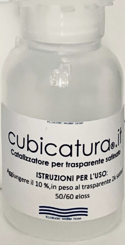 Catalizzatore per trasparenti: extraopaco 3 gloss, opaco 8 gloss, semi lucido 60 gloss