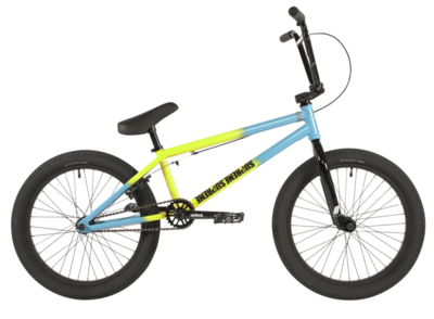 United Supreme 20.75" Yellow/Turquoise Fade BMX Bike - For ages 12+