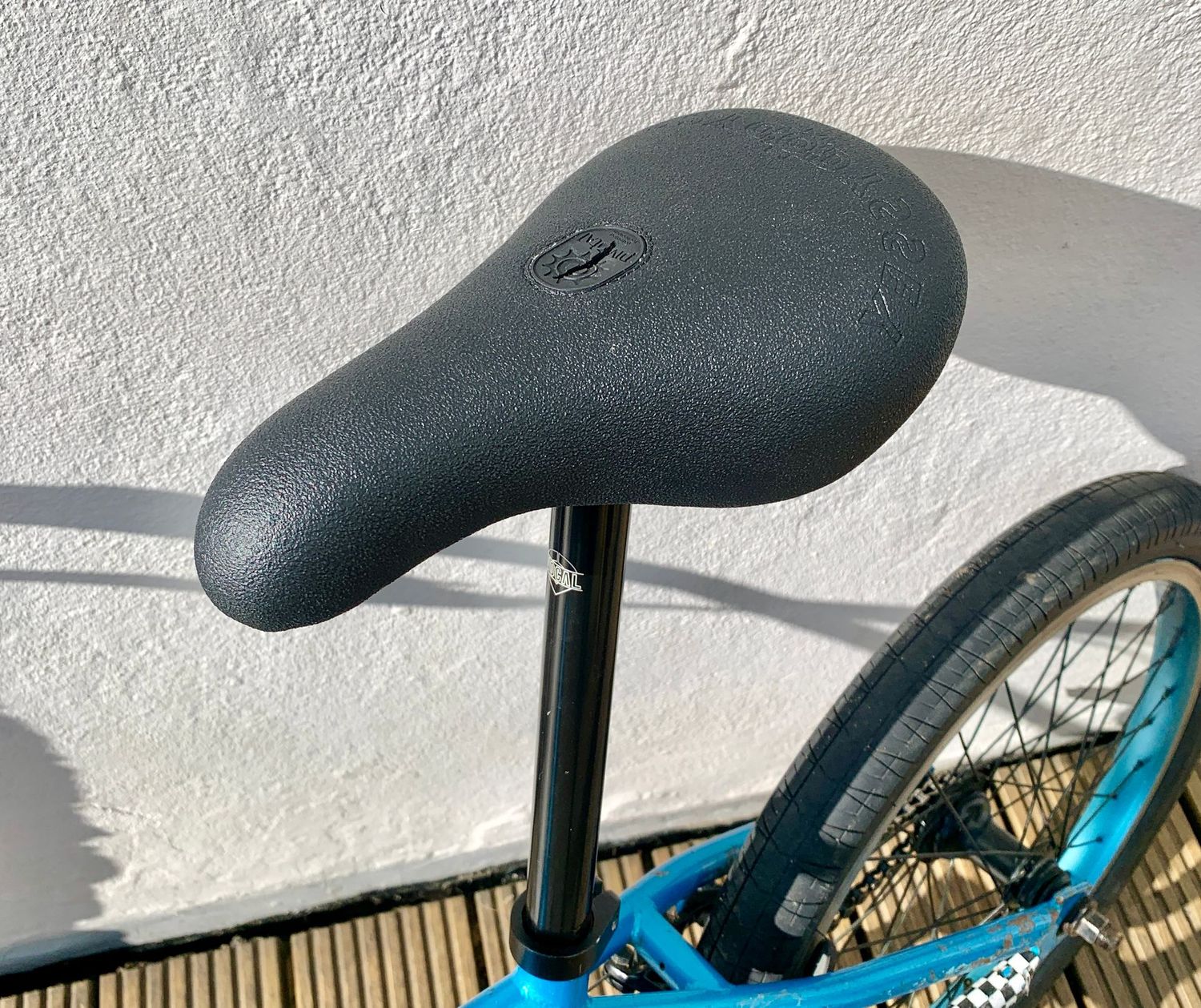 Adjustable seat & long post for BMX bikes