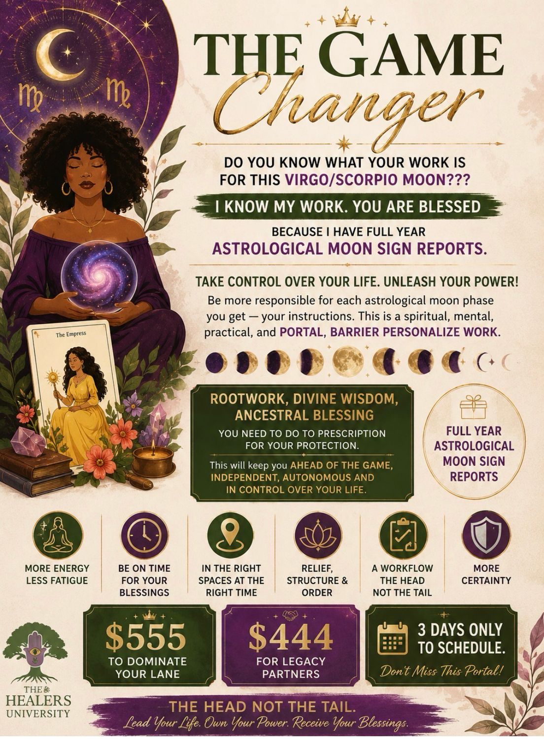 Personalized Moon Schedule &amp; Rootwork