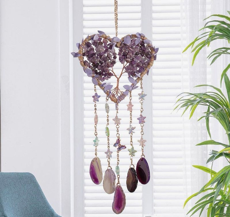 Amethyst Sun catching Dream Catcher