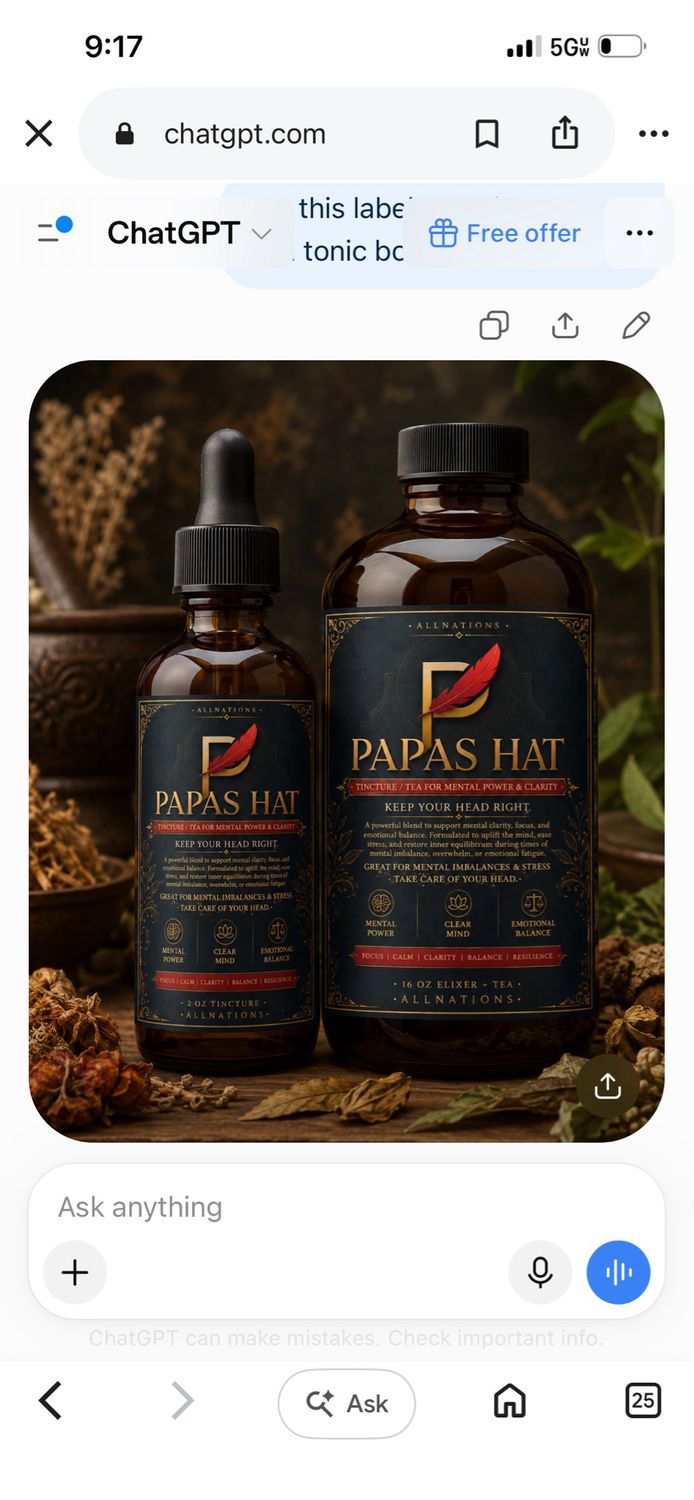 Papas hat tincture