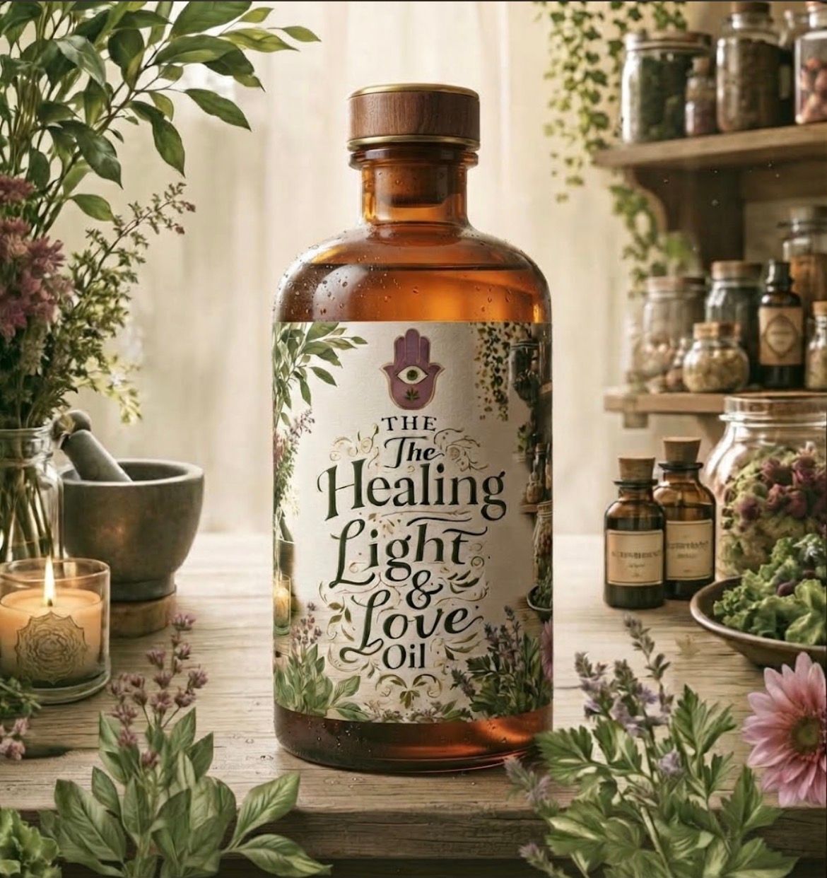 The healing Light and love oil