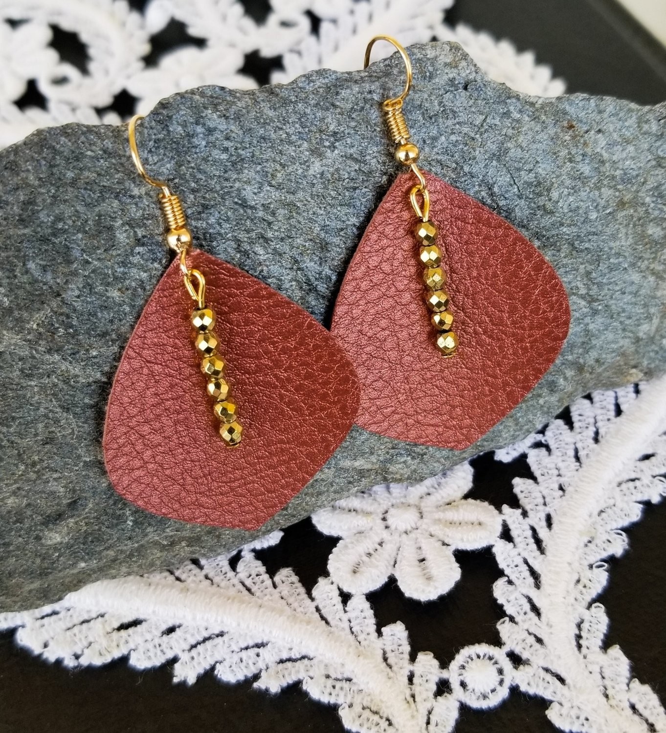 Copper and Gold Earrings