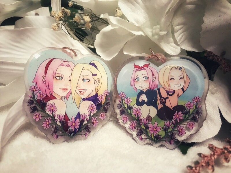 Ino and Sakura Acrylic Charm