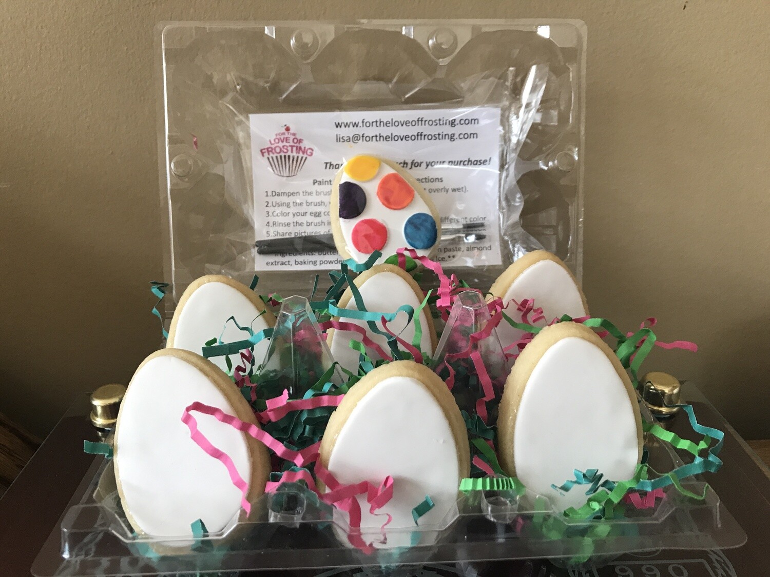Paint Your Own Easter Egg Cookies Kit Half Dozen