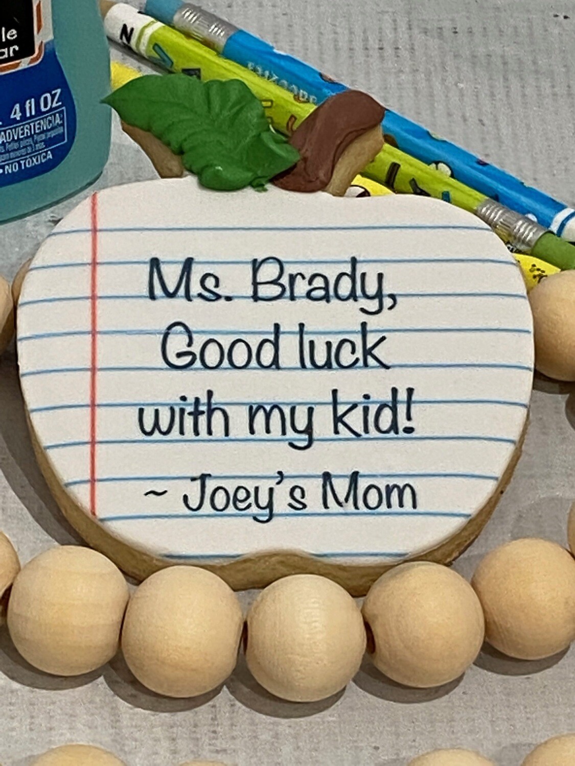 Notebook Paper Message Cookies