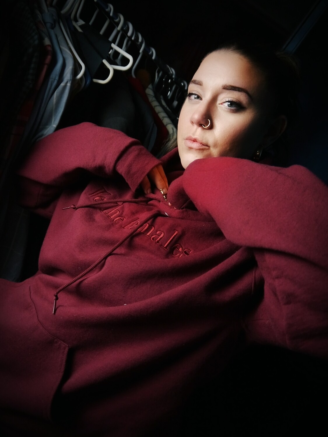 WTF Maroon Embroidered Hoodie