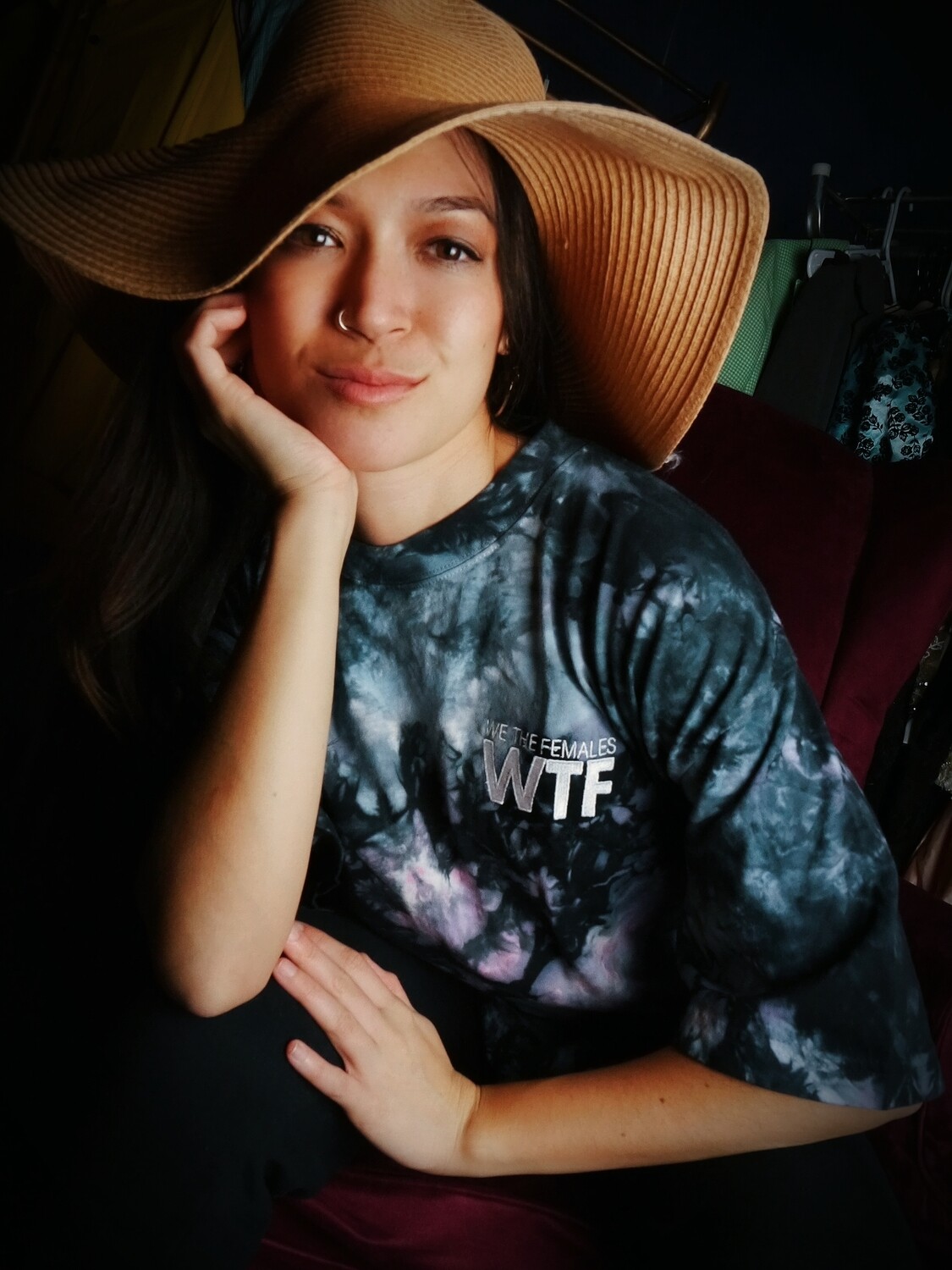 ​WTF Tie-Dye Embroidered Tee