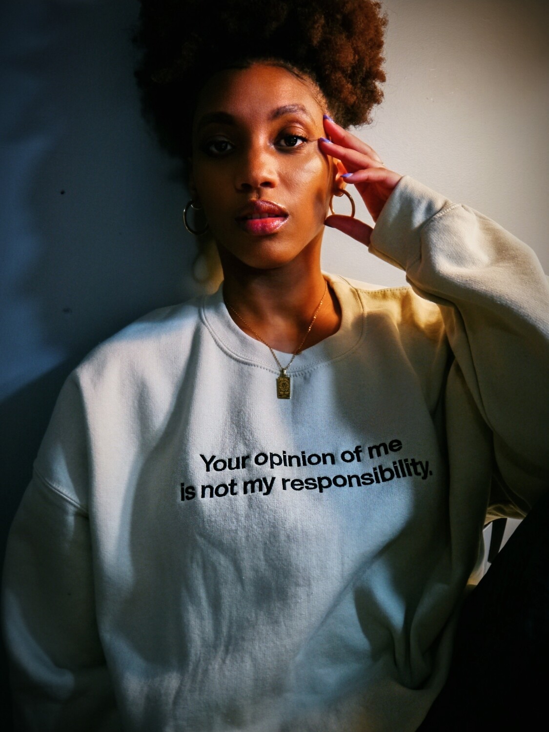 ​Your Opinion Is Not My Responsibility Crewneck - Sand