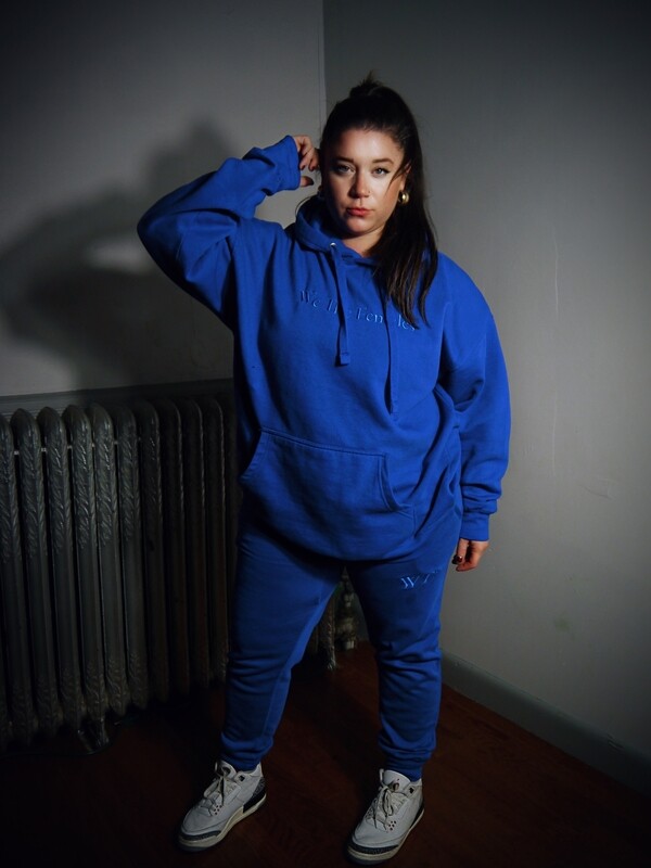 We The Females Royal Blue Embroidered Set