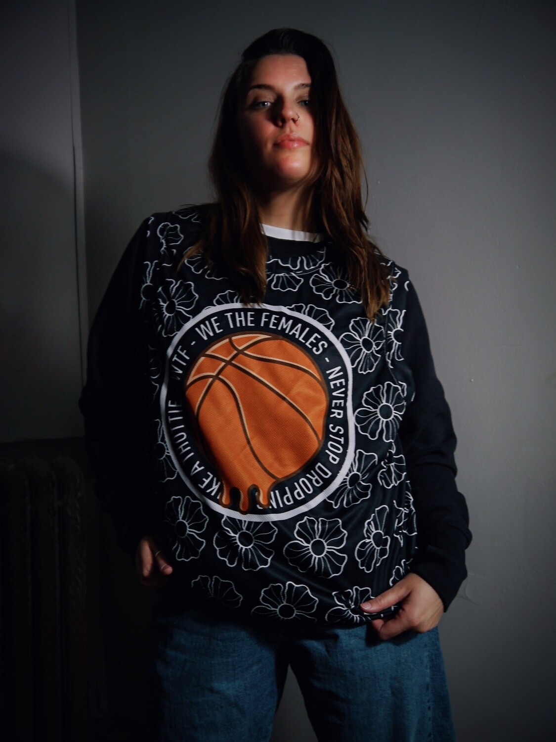 Drop It Like a Thottie Basketball Jersey - Flowers