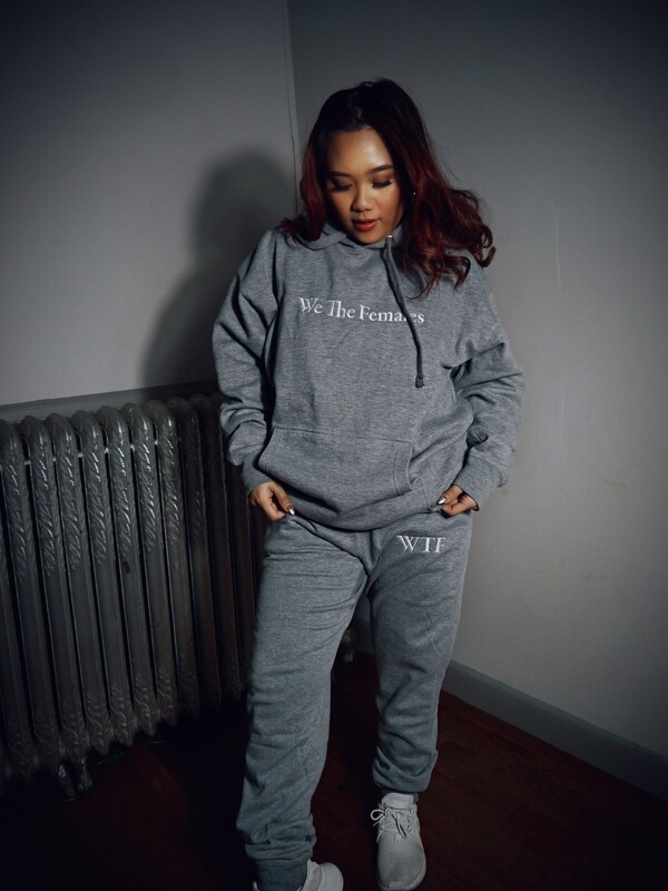We The Females Grey Embroidered Set
