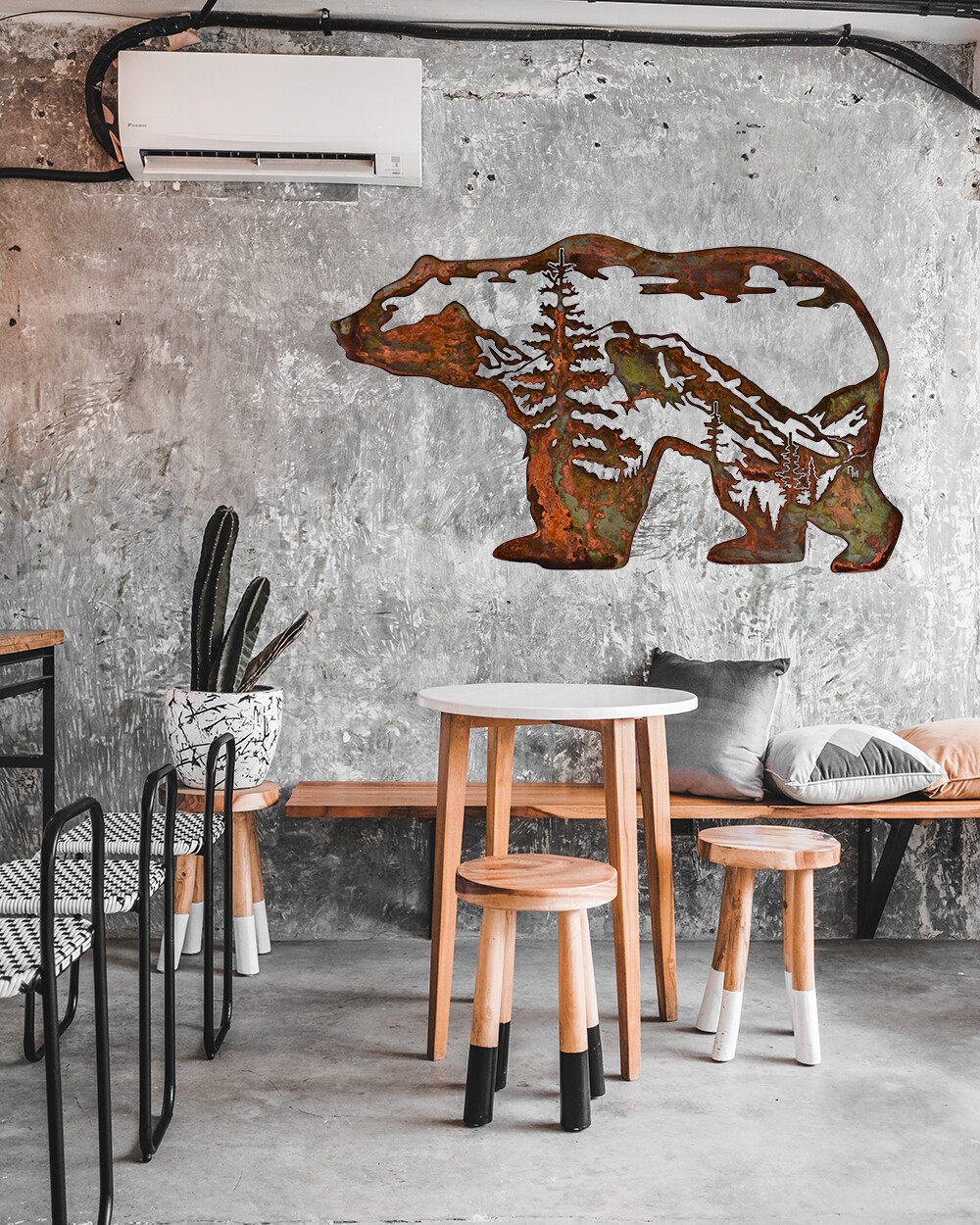 Bear w/ Mountain Scene