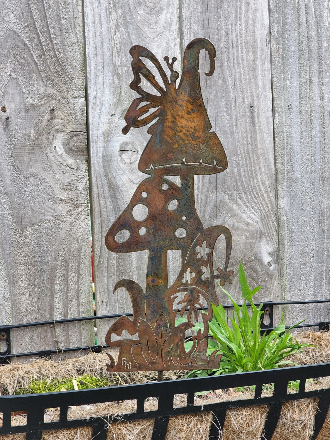 Large Mushroom Gnome Stake