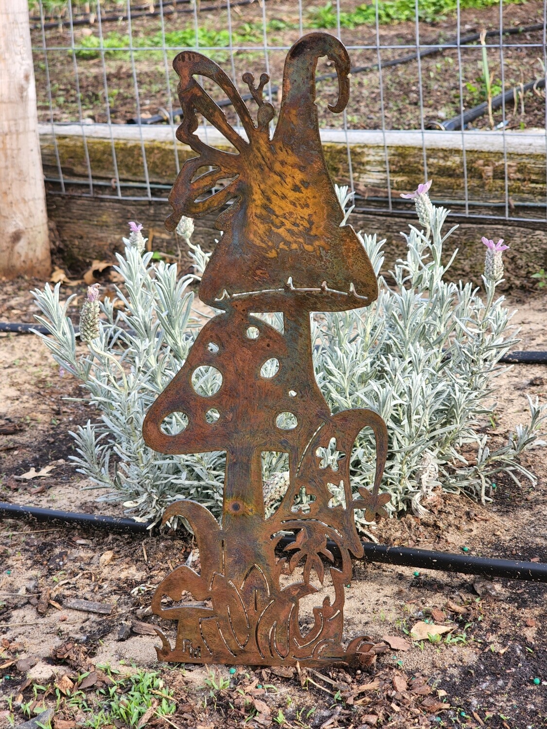 Large Mushroom Gnome Stake