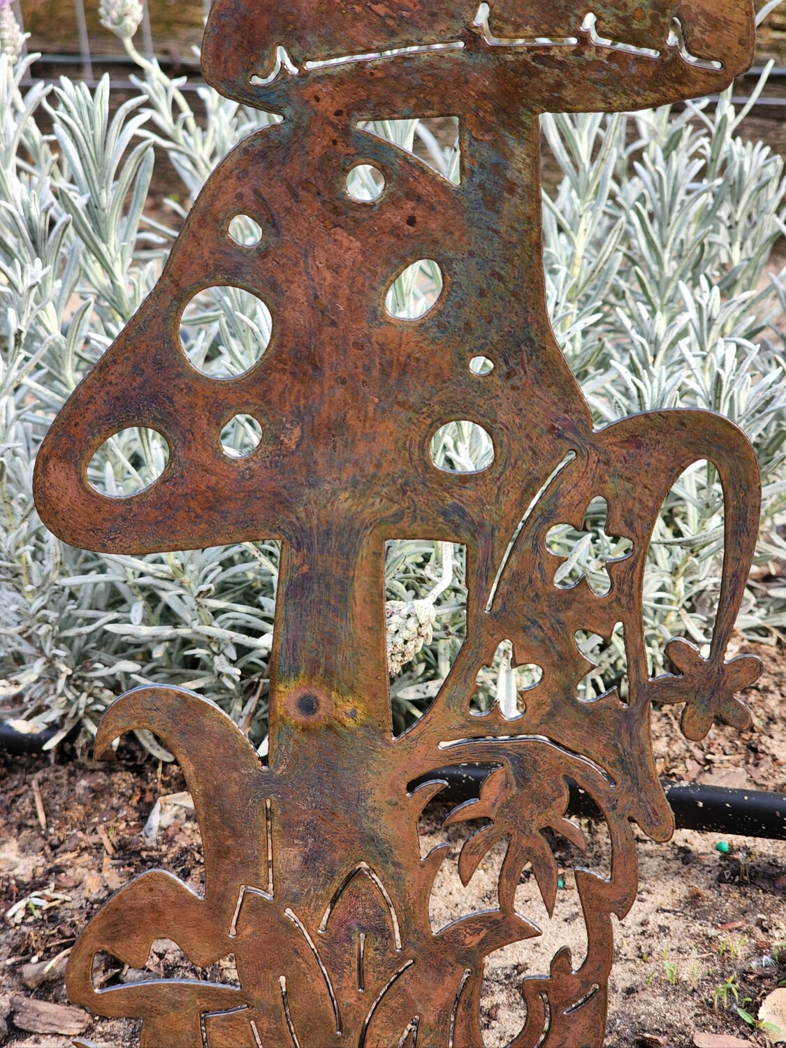 Large Mushroom Gnome Stake