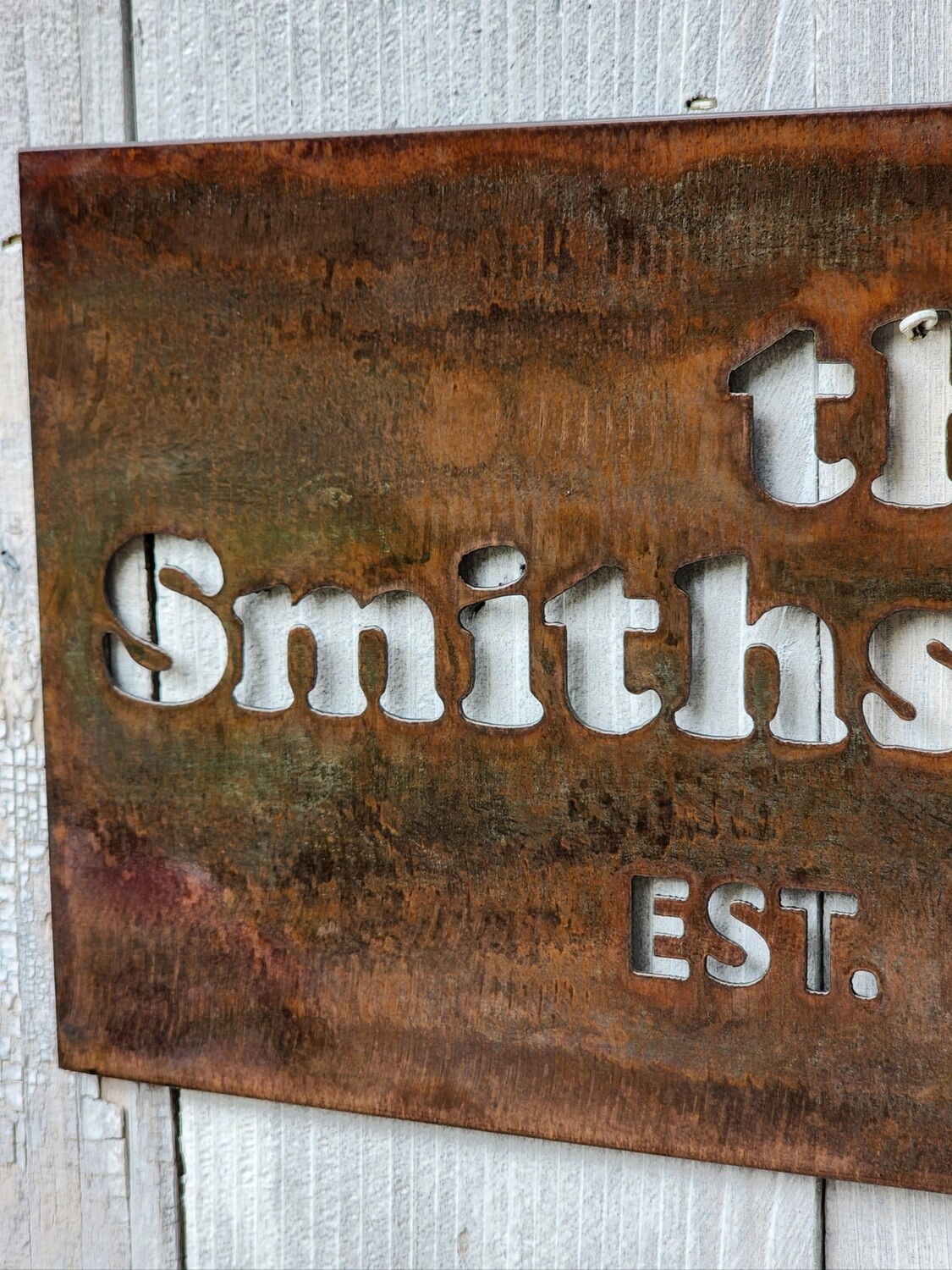Last Name Sign w/ Est. Date