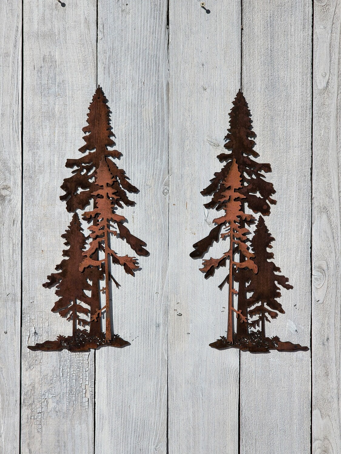 3D Pine Tree Trio