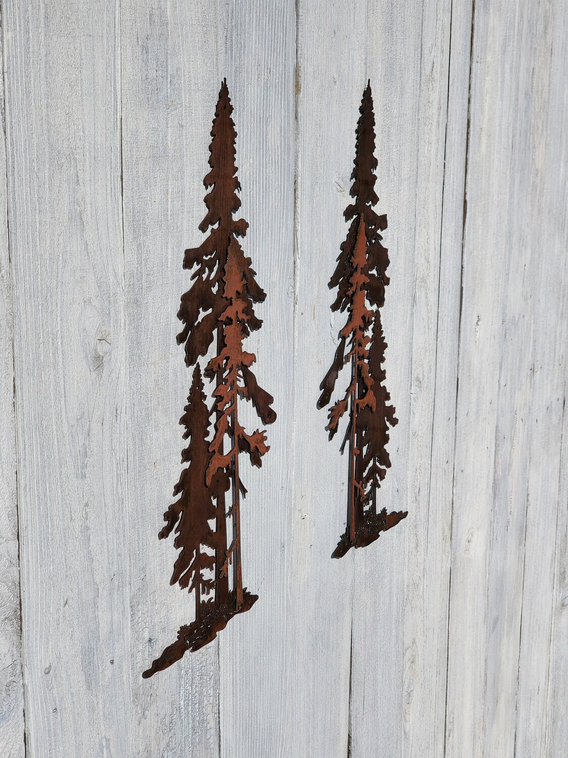 3D Pine Tree Trio
