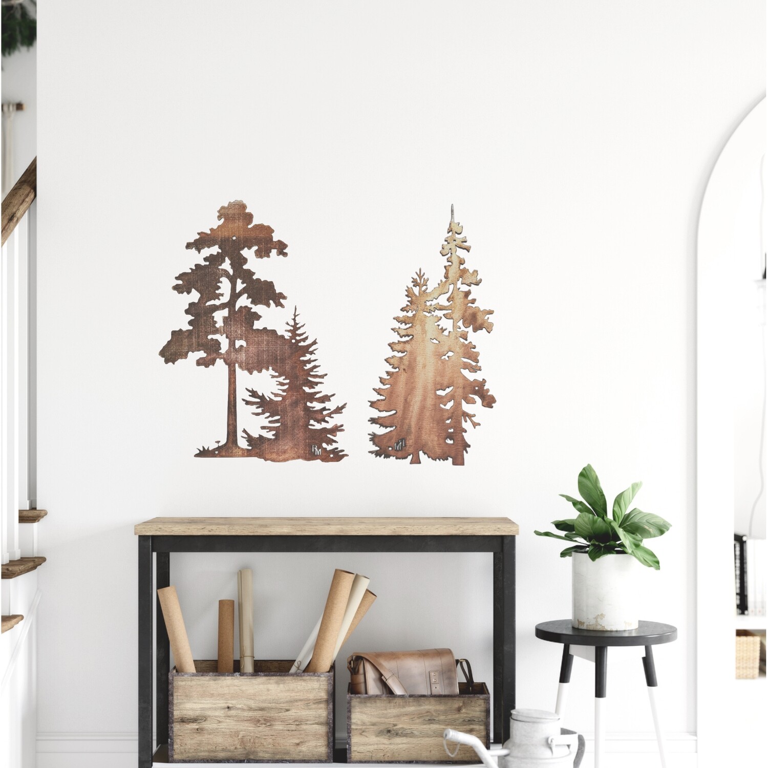 Oak, Evergreen, &amp; Tree Scene Set