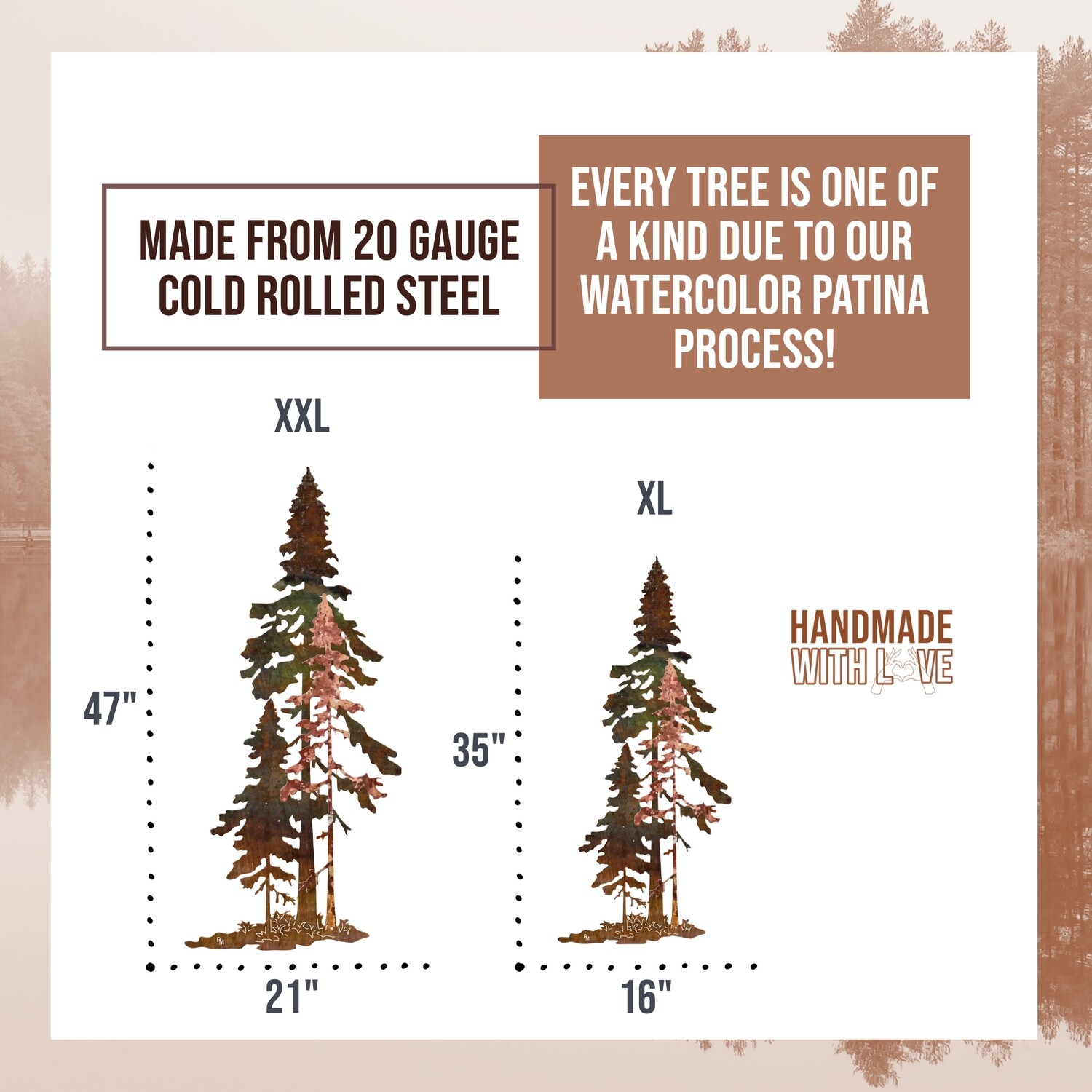 XL 3D Pine Trio