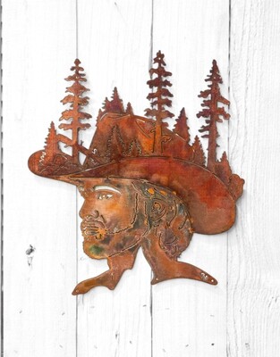 Manly Cowboy Hat w/ Nature Scene - Super Sale