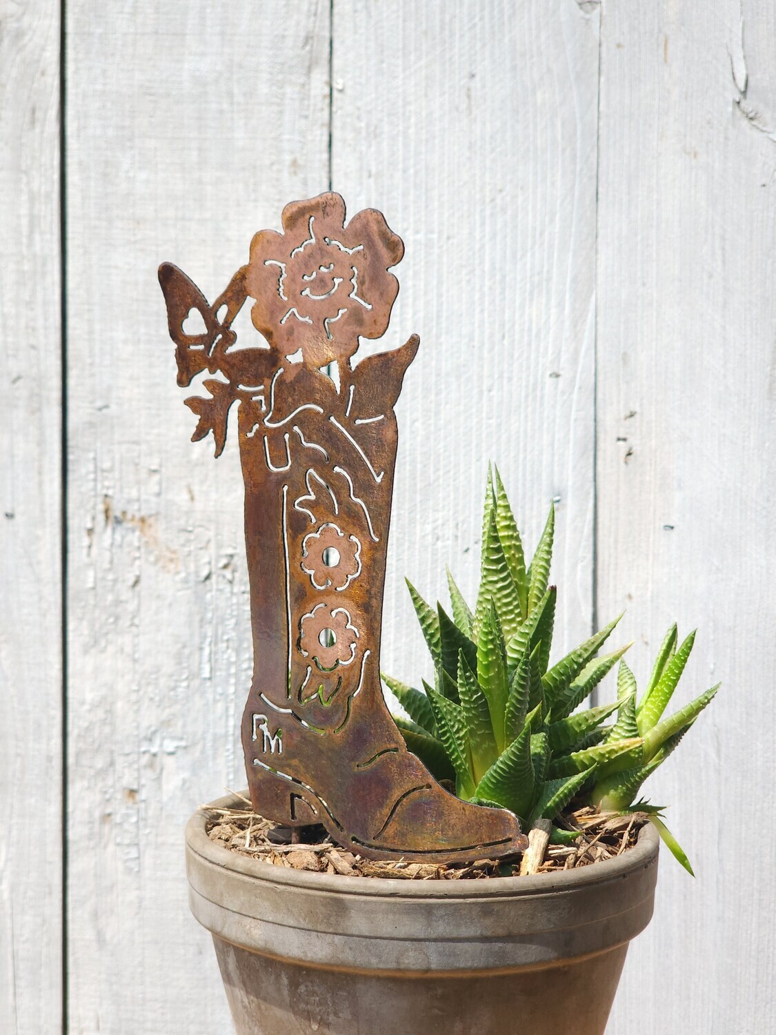 Cowboy Boot Stake Set
