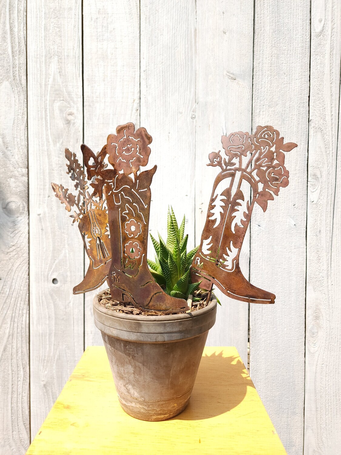 Cowboy Boot Stake Set