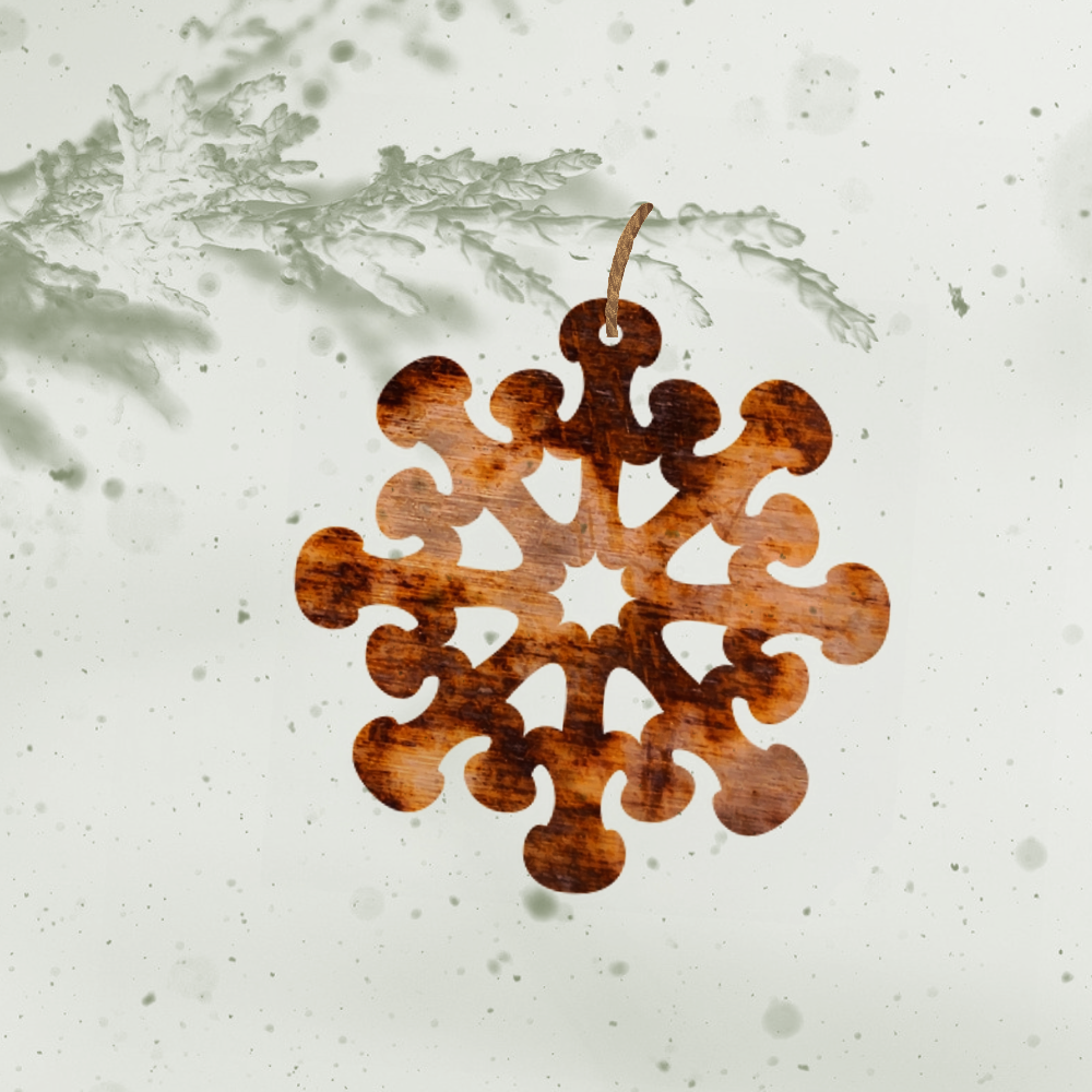Mushroom Snowflake Ornament