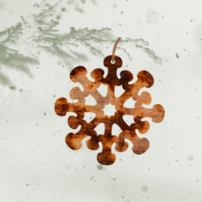 Mushroom Snowflake Ornament