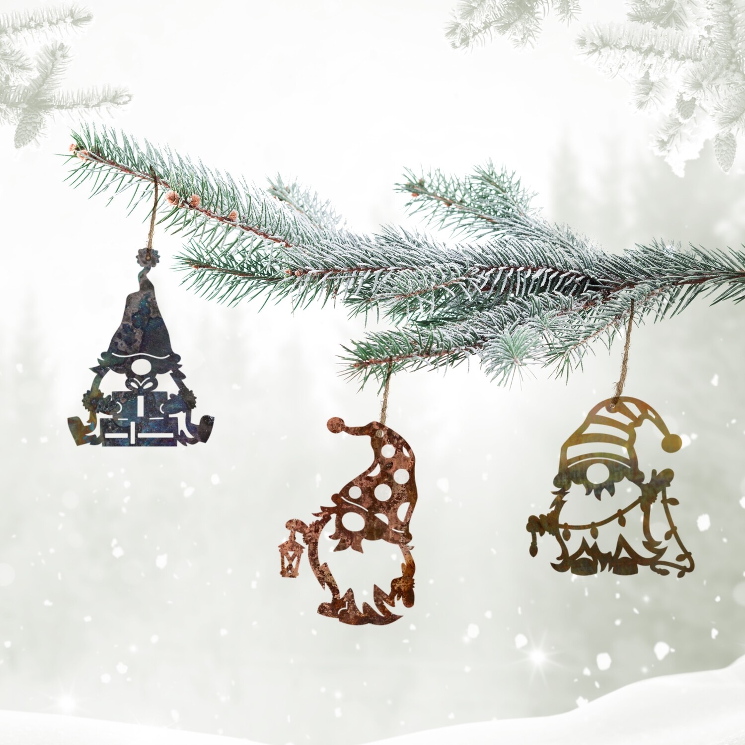 Xmas Gnome Ornament Set