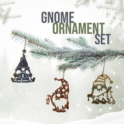 Xmas Gnome Ornament Set